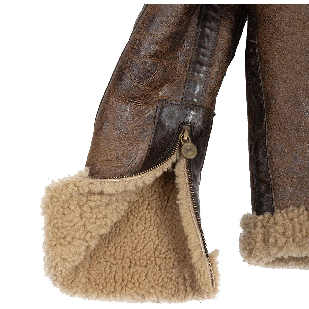 Giacca invernale Arnold Schwarzenegger: Pelle e shearling, stile iconico e caldo.